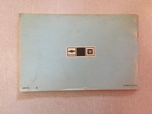 1977 Chevrolet Owner's Manual