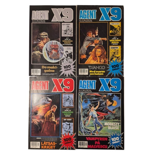 Agent X9 Serietidningar - 10 st 1987-1988