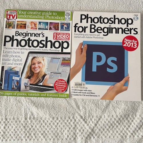 Två Photoshop-guider för nybörjare – engelska – med CD-skivor