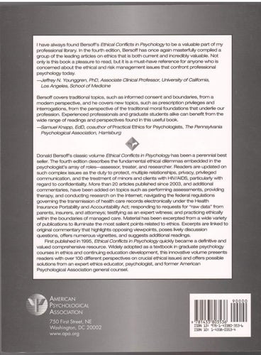 Ethical Conflicts in Psychology / Donald N. Bersoff