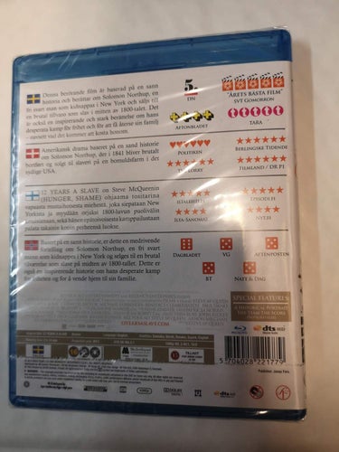 Blu-ray 12 Years a Slave Svensk text INPLASTAD