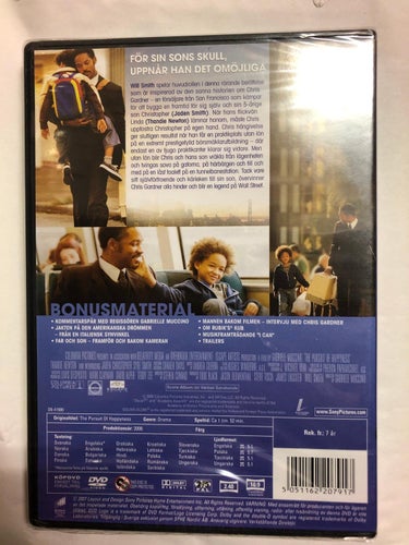 DVD Jakten På Lycka Will Smith INPLASTAD