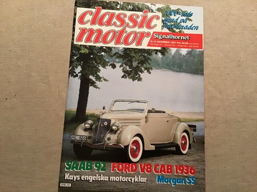 CLASSIC MOTOR NR 12 1987 SAAB 92,FORD V8 CAB,MORGAN SS,MOBYLETTE,TRIUMPH,PEGASO