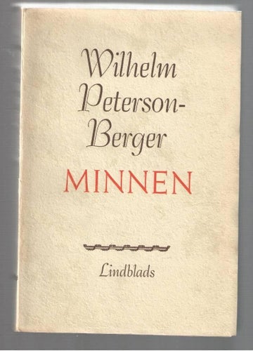 Wilhelm Pettersson-Berger Minnen