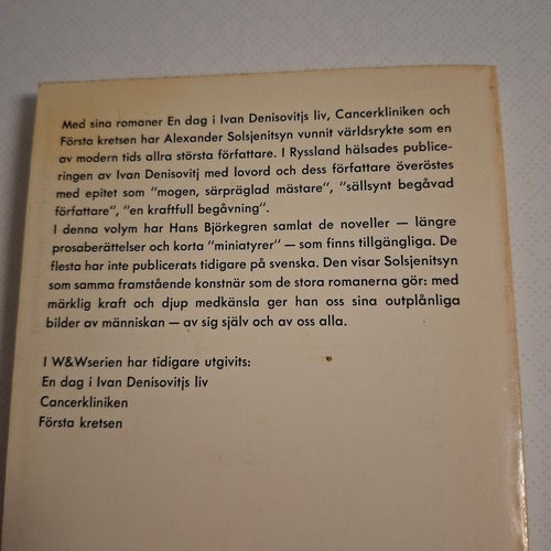Högra handen och andra noveller av Alexander Solsjenitsyn