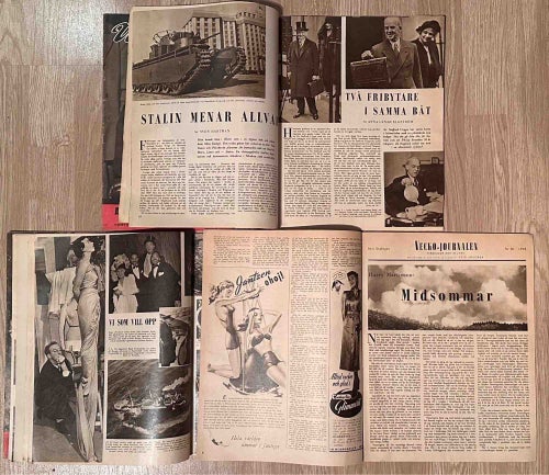 Vecko Journalen, 1948-1949, 5 st.