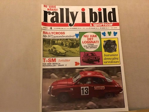 RALLY I BILD NR 4 1972 RALLY,RALLYCROSS BMW 2002Tiii,OVE PÅVEN ANDERSSON POSTER