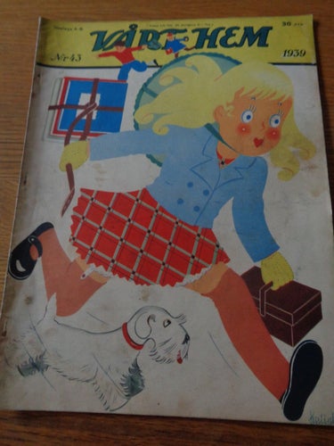 Vårt Hem nr43 1939 med serier kronblom, klotjohan, påhittiga Johansson,