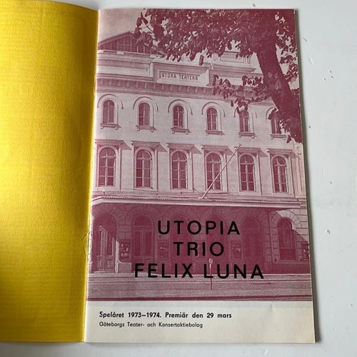 Programblad Utopia Trio Felix Luna
