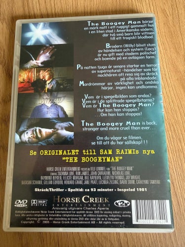 The Boogey Man (1981) – Director’s Uncut – Horse Creek HCE742 – Svensk OOP DVD