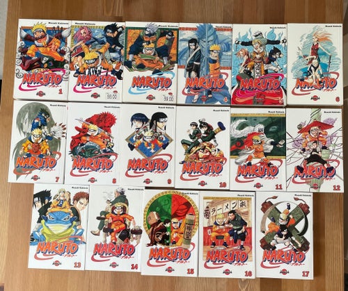 Naruto av Masashi Kishimoto, Manga, Volym 1-17