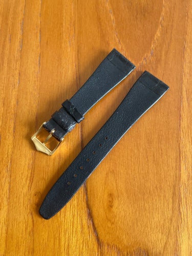 Läderband 20mm Krokodil Brun vintage