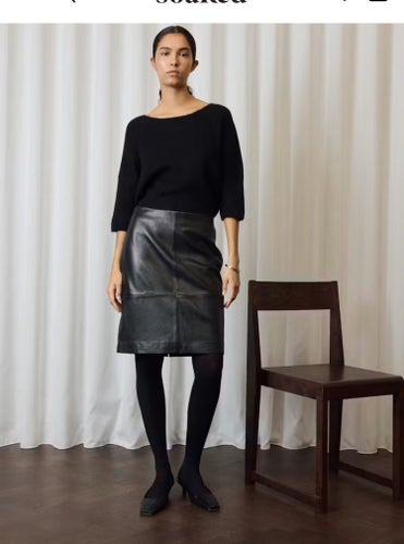 Soaked in Luxury svart skinnkjol storlek L