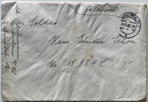 Tyskland Feldpost Grenadier-Ersatz-Bataillon 698 Landau in der Pfalz