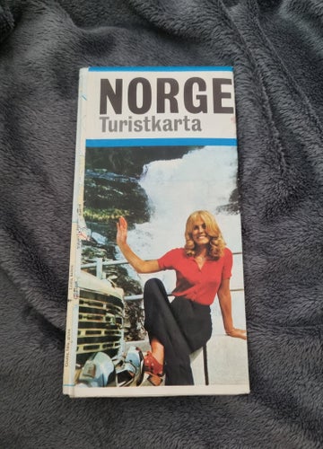 Retro Turistkarta NORGE (1970) – Härlig patina & 70-talskänsla!