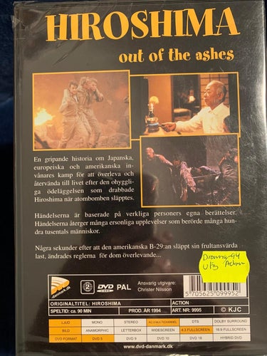 HIROSHIMA OUT OF THE ASHES. DVD DRAMA1994. UTGÅNGEN MAX VON SYDOW. INPLASTAD