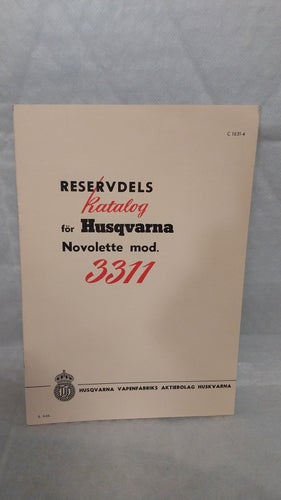 Reservdels Katalong För Husqvarna Novolette 3311