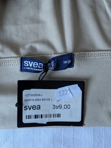 Ny Svea sport-bh i färgen beige och i storlek L