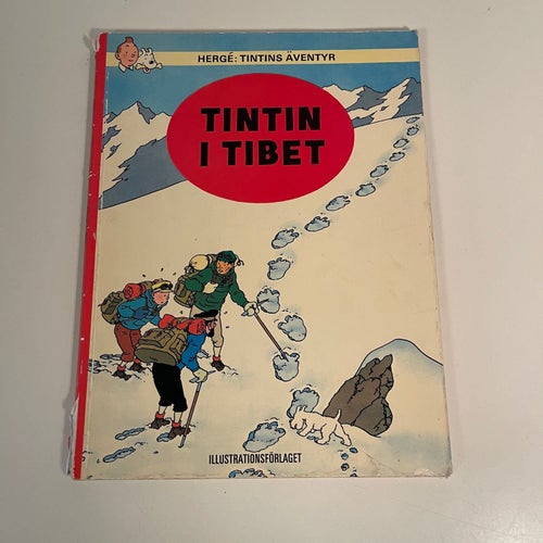 Vintage Seriealbum - Herge Tintins Äventyr - Tintin i Tibet. Illustrationsförla