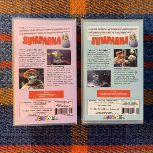 Inplastade - SUMPARNA - Anton Alligator / Vad och var är klockan | VHS | Cartoon