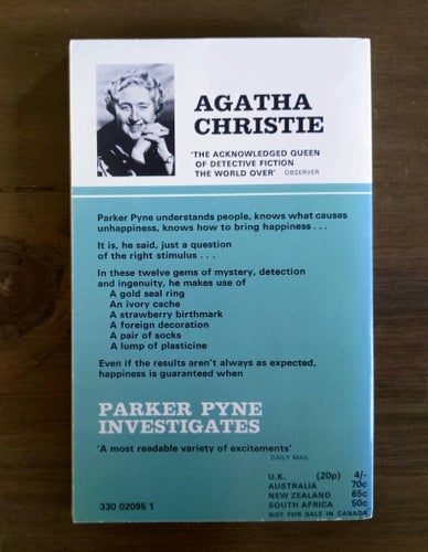 Agatha Christie / Pan Books England - Parker Pyne Investigates