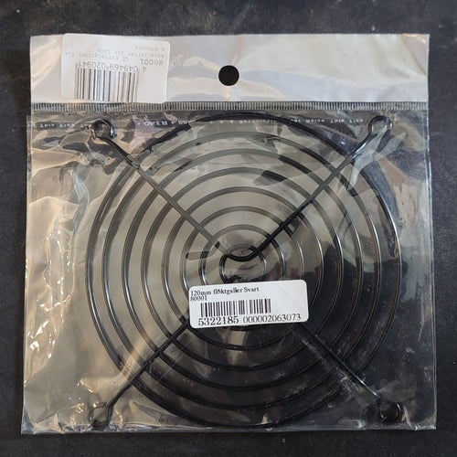 120mm fläktgaller Svart metall