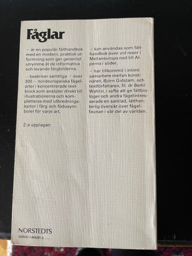 Fåglar av Björn Gidstam/Bertil Wahlin, 1973