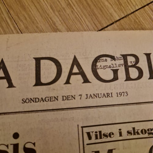 Svenska Dagbladet Söndagen den 7 Januari 1973
