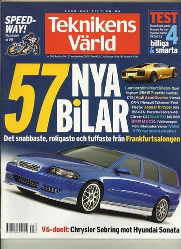 Teknikens Värld nr 20 2001. Citroën Xsara VTS m.m.