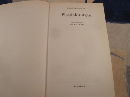 PLASTIKKIRURGEN, J. KINGSLEY, 1990,  BÖCKER
