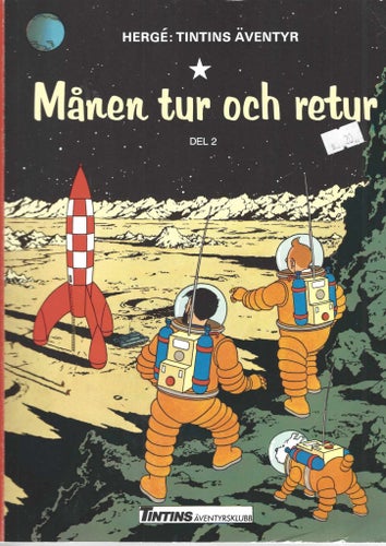 Tintin Månen tur och retur del 2 1985 skick fn