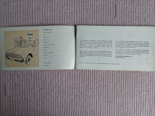 Instruktionsbok Ford 17 M oktober 1966