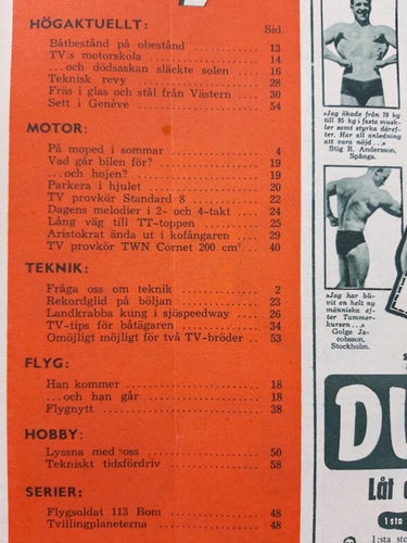 Teknikens Värld nr 8 1954: Standard 8, TWN Cornet 200