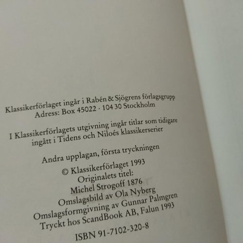 Tsarens Kurir - Jules Verne. Bok, inbunden. Fine. BM