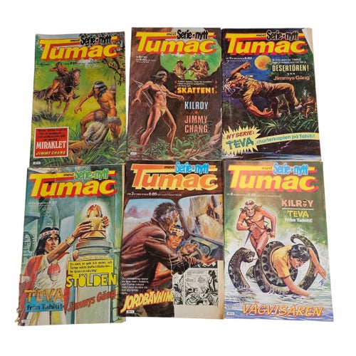 Tumac 11 St Serietidningar – svenska äventyrsserier 80-tal