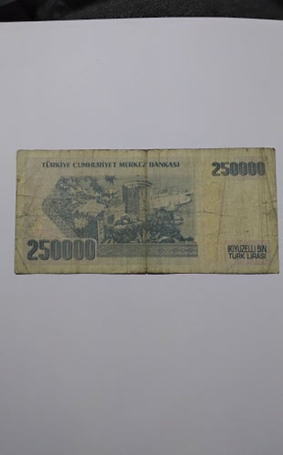 Turkisk Sedel - 250000 Lira