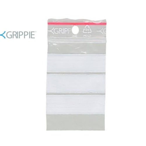 100 st Blixtlåspåsar 40 x 60 mm - Zip påsar med skrivfält - FRI FRAKT