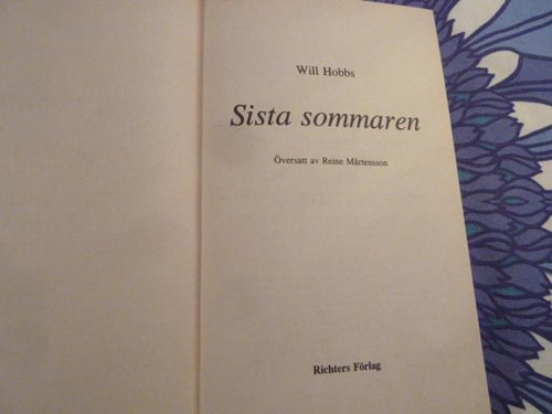 SISTA SOMMAREN, W. HOBBS, 1990,  POCKET, BÖCKER