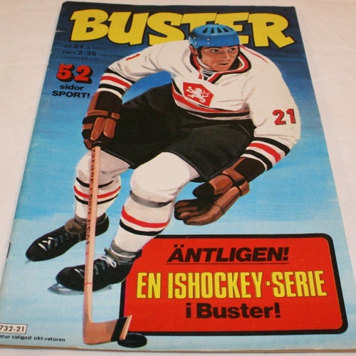 Buster - 1974 - NR 21 - Ny hockeyserie Bröderna trassel, Benny Guldfot