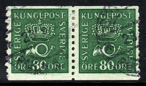 F.165cxz, 80 öre Postemblem, par med vm cxz