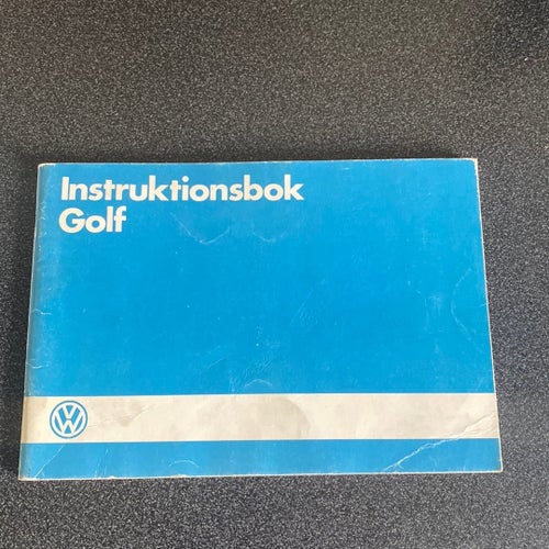 Instruktionsbok Golf 1985