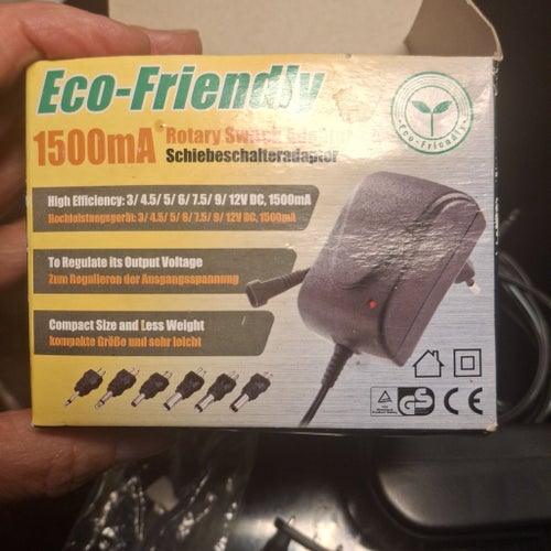 Eco-Friendly 1500mA Roterande Strömadapter