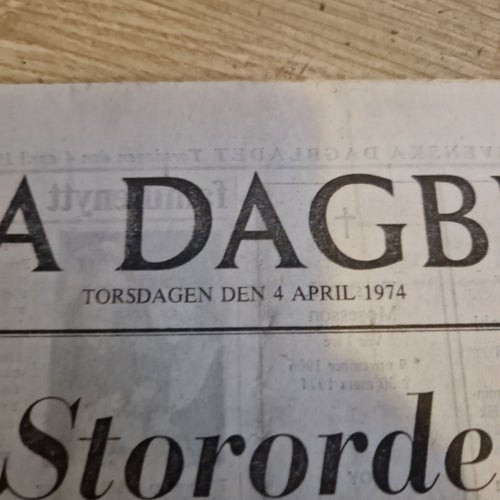 Svenska Dagbladet Tidning från 1974