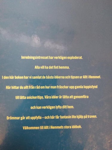 Allt i Hemmets Stora Idébok Smarta Tips, bok. very Fine plus