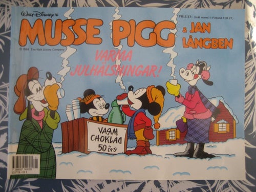 Walt Disneys - Musse Pigg & Jan Långben  Varma Julhälsningar  1985  (Julalbum)