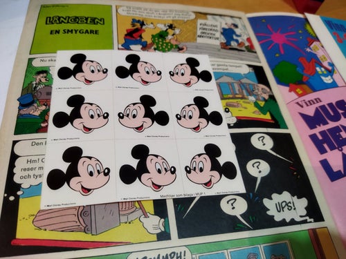Walt Disneys Musse Pigg C:o 1985 nr 1 + Musse märke, Very Fine plus