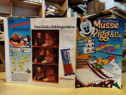 Walt Disneys Musse Pigg C:o 1985 nr 1 + Musse märke, Very Fine plus
