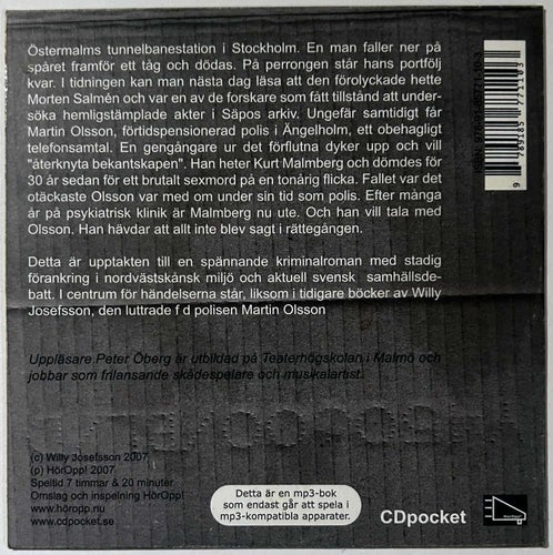 Minnet av en mördare - Willy Josefsson Ljudpocket Mp3-CD 2007