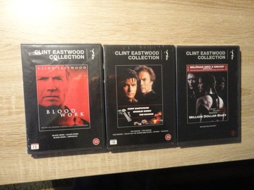 9 DVD FILMER AV CLINT EASTWOOD ( ALLA ÄR INPLASTADE)