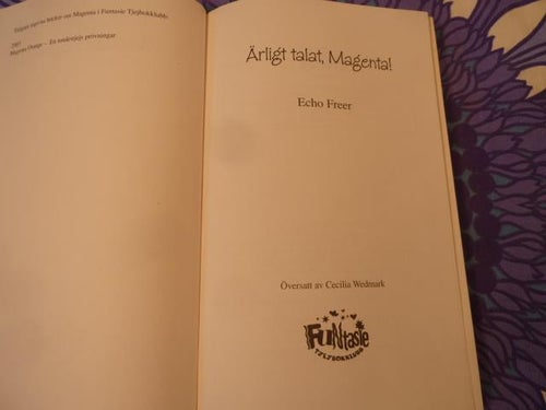 ÄRLIGT TALAT, MAGENTA! , E. FREER, 2004,  POCKET, BÖCKER